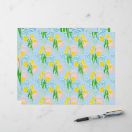 Gult Daffodils Scrapbook Papper