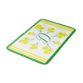 Gult Daffodils Vår blommor Bunch Initial Badrumsmatta