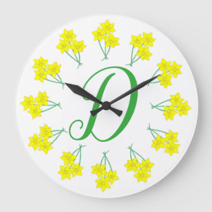 Gult Daffodils Vår blommor Bunch Initial Stor Klocka