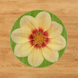Gult Dahlia på Blommigten Grönt