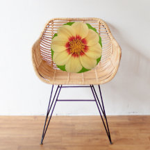 Gult Dahlia på Blommigten Grönt