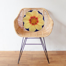 Gult Dahlia på Blue Blommigt