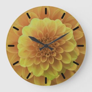 Gult Dahlia Stor Klocka