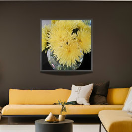 gult dahlias-tavla poster