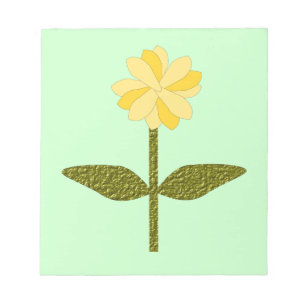 Gult Daisy Anteckningsblocket Flower Anteckningsblock