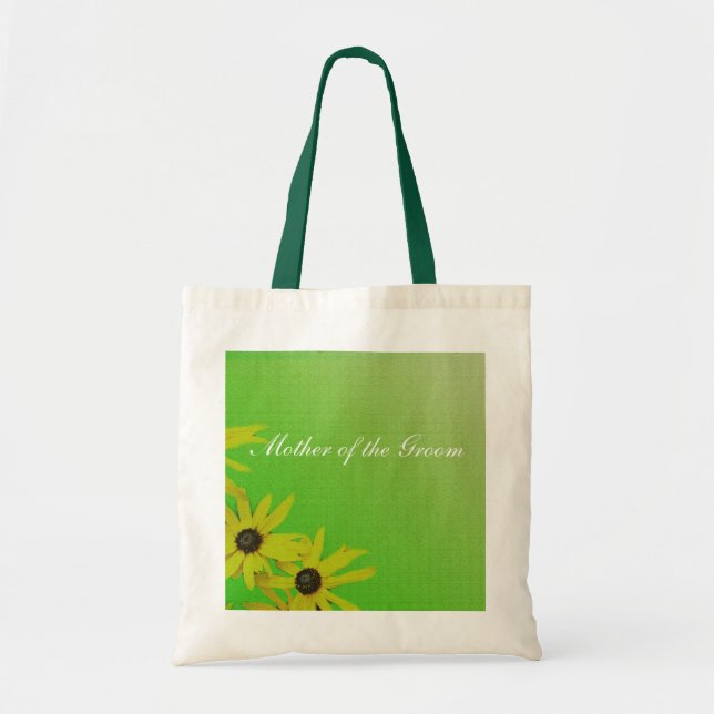 gult-daisy-blomma bröllop-påse tygkasse (Framsidan)