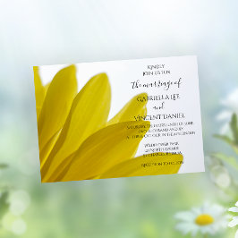Gult Daisy Bröllopsinbjudan för blommor Inbjudningar
