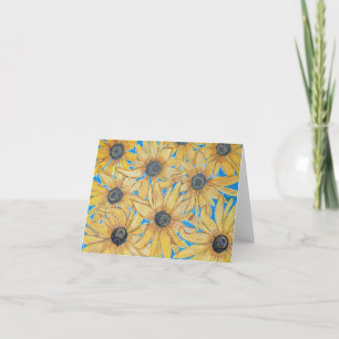 GULT DAISY CARD KORT