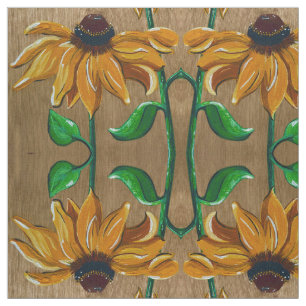 Gult Daisy Fabric Tyg