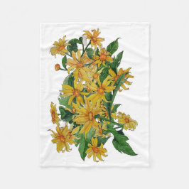 gult daisy fleecy filt