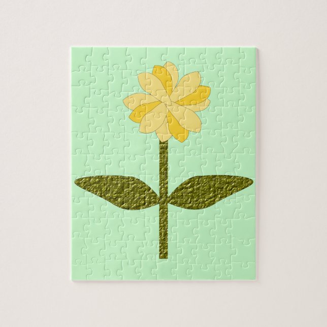 Gult Daisy FLOSKYDD Pussel (Vertikal)