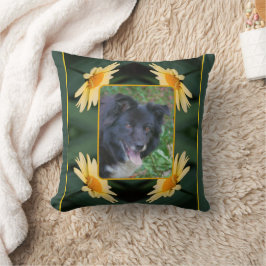 Gult Daisy Flower Ram Skapar ditt eget foto Kudde