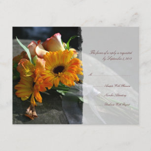 Gult Daisy Flowers Bröllop OSA Kort