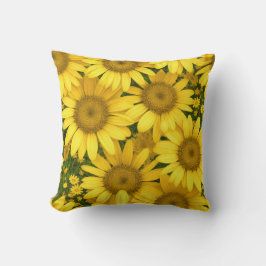 Gult Daisy Flowers Kudde