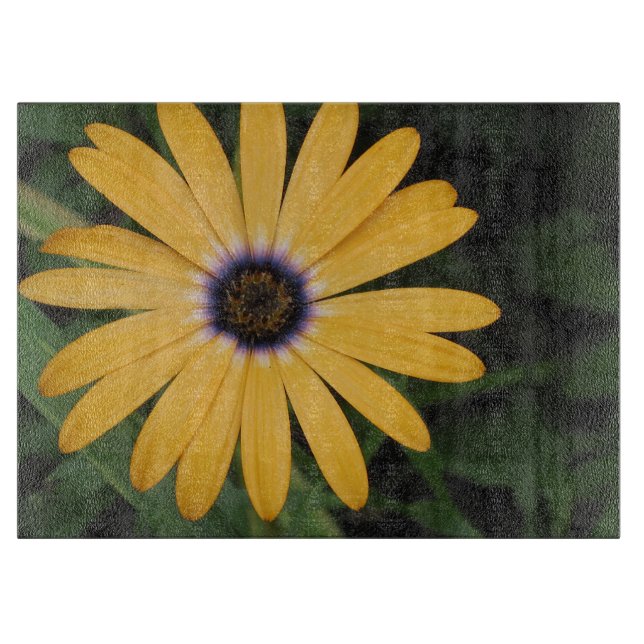 Gult Daisy Glasskärning (Framsidan)