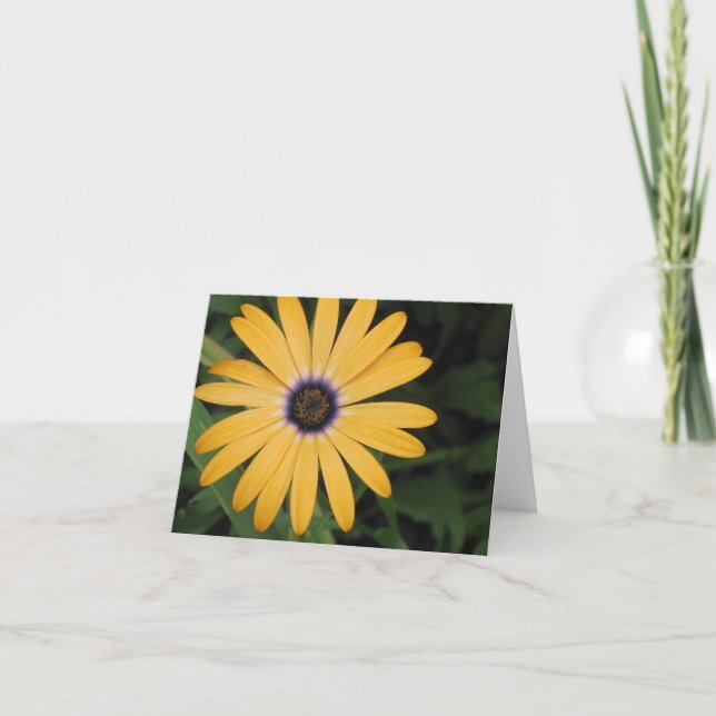 Gult Daisy Note Card Kort (Framsida)