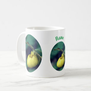 Gult Dam-glanstrans Personlig Kaffemugg