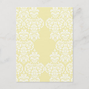 Gult Damask Vykort