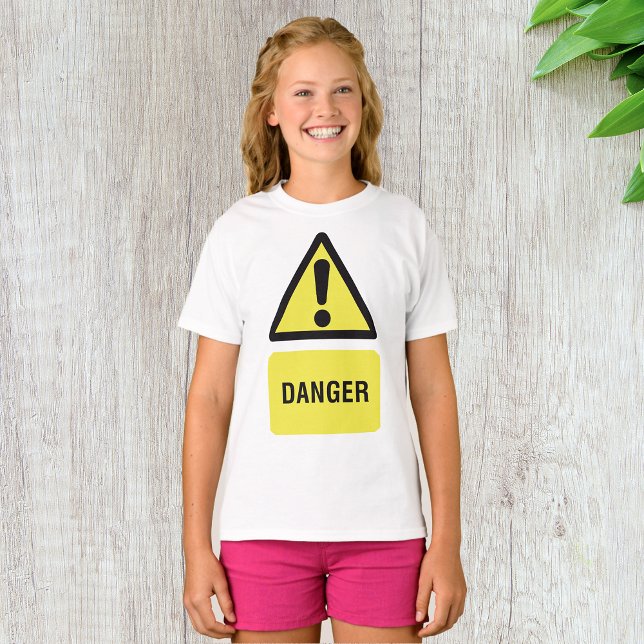 Gult Danger-tecken T Shirt (Skapare uppladdad)