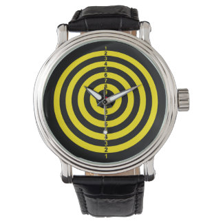 Gult Dart Board Watch Armbandsur