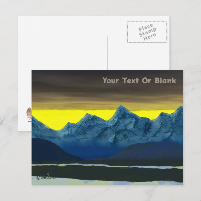 Gult Dawn North Vykort (Fram/baksida)