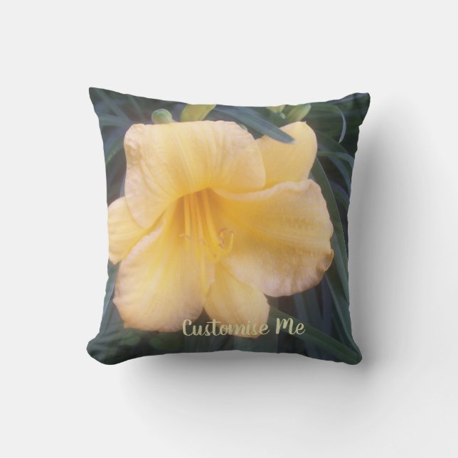 Gult Daylily Kudde (Framsida)