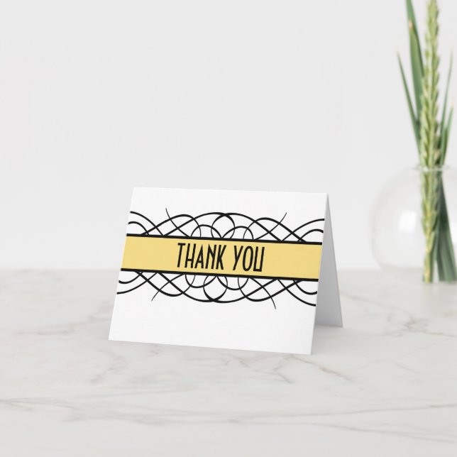 Gult Deco blommar tack Kort (Framsida)