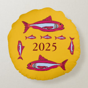 Gult Dekorativ kudde med rödfisk 2025