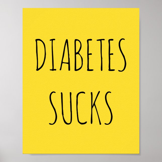 Gult-diabetes poster (Framsidan)