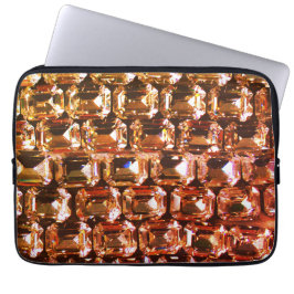 Gult, diamanter, orange, gemsten laptop fodral