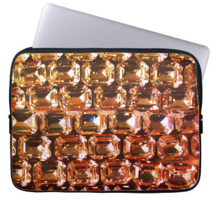 Gult, diamanter, orange, gemsten laptop fodral