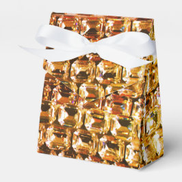 Gult, diamanter, orange, gemsten presentaskar