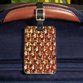 Gult, diamanter, orange, stenar bagagebricka