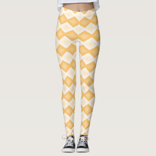 Gult diamantmönster leggings