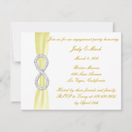 Gult Diamond Ofinity Förlovningsfest Inbjudan