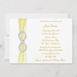 Gult Diamond Ofinity Inbjudningskort för möhippan