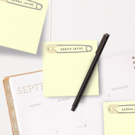 Gult Diaper Pin Gender Neutral Baby Shower Post-it Block