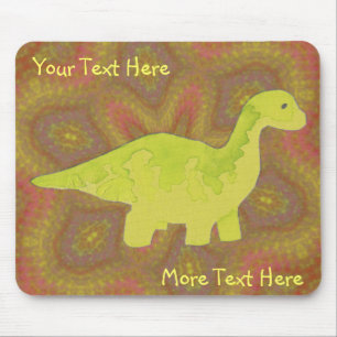 Gult Dino Mousepad Musmatta