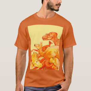 gult dinosaurer av kretaciös orange- t shirt