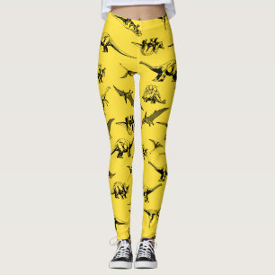Gult Dinosaurs Leggings