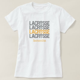 Gult Distress Lacrosse Ord T Shirt