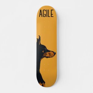 Gult Doberman Mini Skateboard Bräda 18,5 Cm