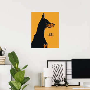 Gult Doberman Poster