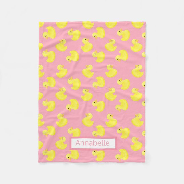 Gult-dockor på Rosan Anpassa Fleecefilt (Framsidan)