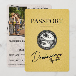 Gult Dominikanska republikens pass Spara Datumet