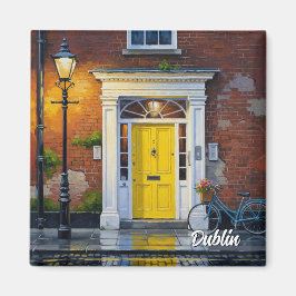 Gult Door in Dublin Magnet