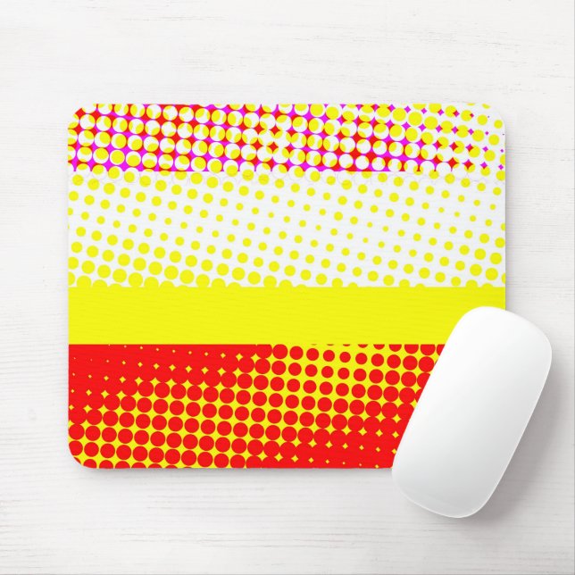 Gult Dot Mönster Design Mousepad Musmatta (Med mus)