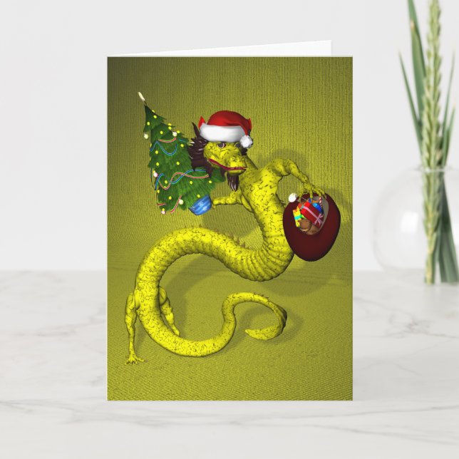 Gult Dragon Helgkort (Framsida)