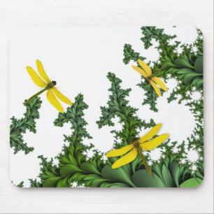 Gult Dragonflies Mousepad Musmatta