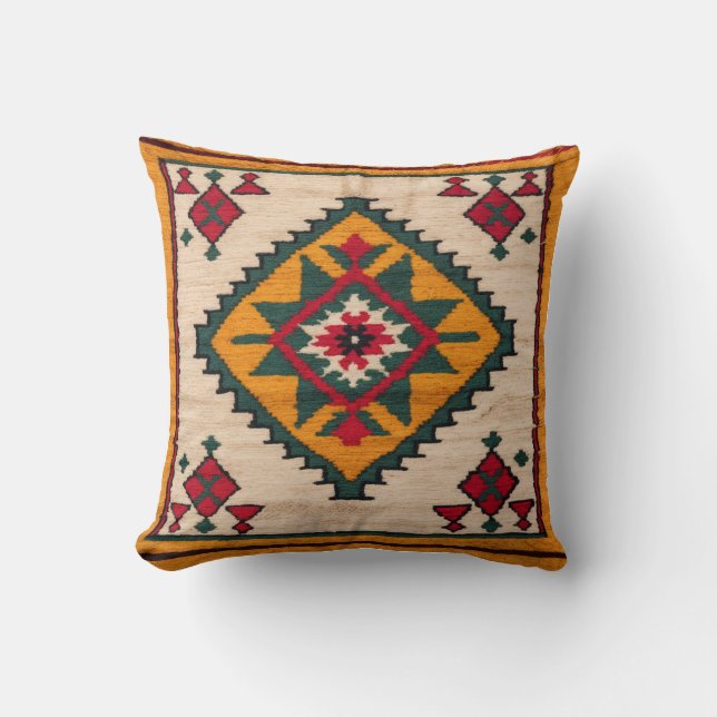 Gult Dreamscape" Marockos Kilim Pillows: Kudde (Framsida)